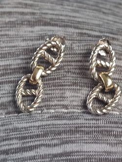 Earrings In Silver 925 And Gold 14k 
