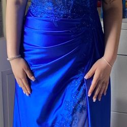 Royal blue prom dress