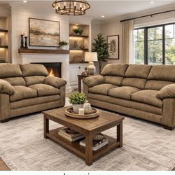 New Sofa And Loveseat With Free Delivery Same Say 