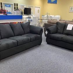Darcy Black Living Room Set (sofa , Loveseat ,couch ,Sectional Options 