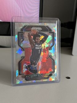 2021-22 Panini Prizm Basketball Anthony Edwards Cracked Ice