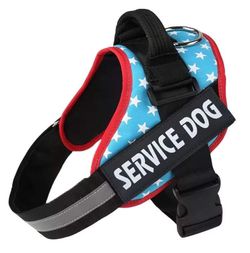 Service Dog Harness Blue With Stars Vest BRAND NEW All Sizes XS S M L XL XXL