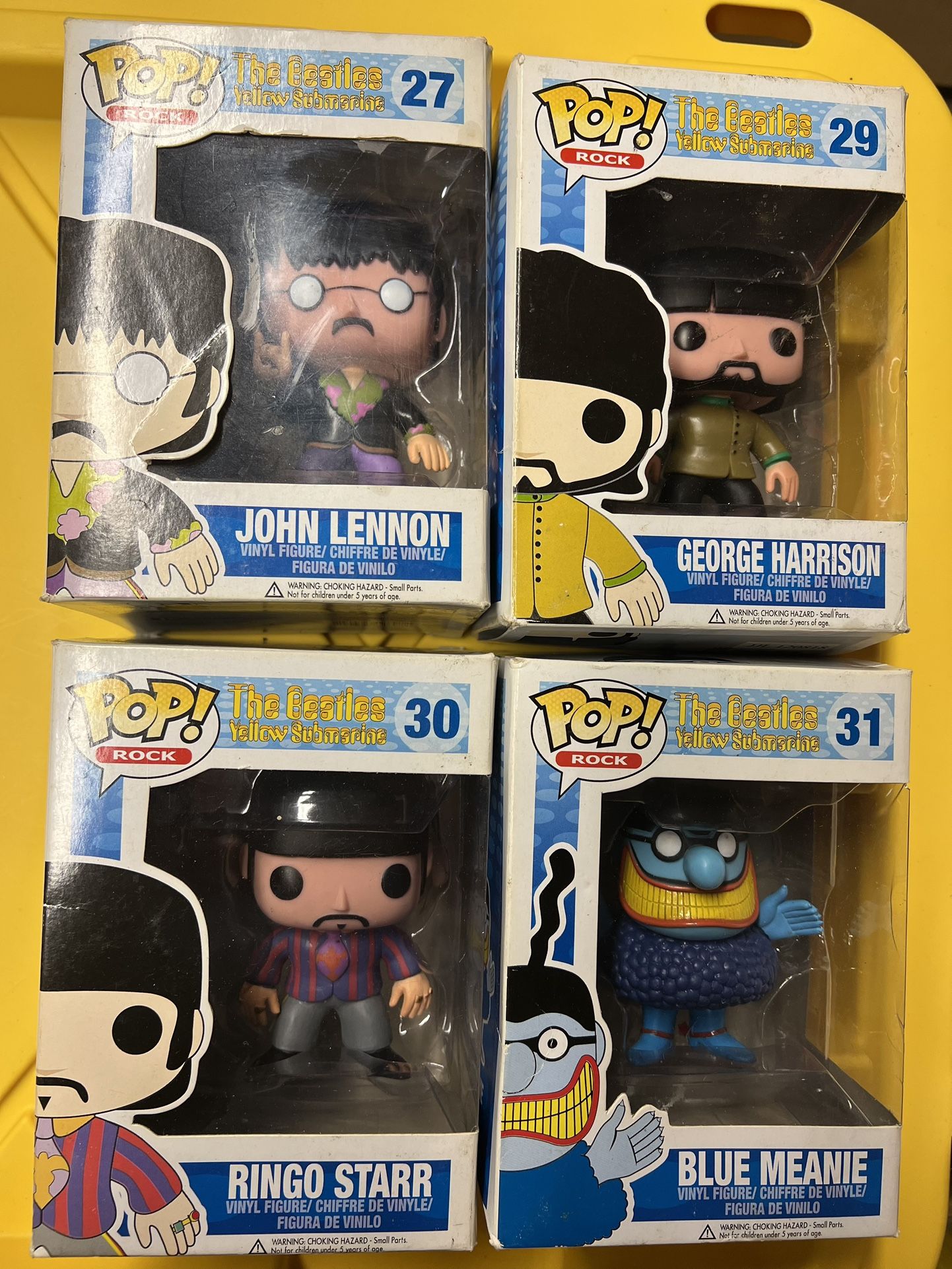 Beatles Funco Pops Set Of 4