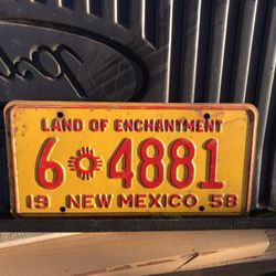 58’ New Mexico Plate