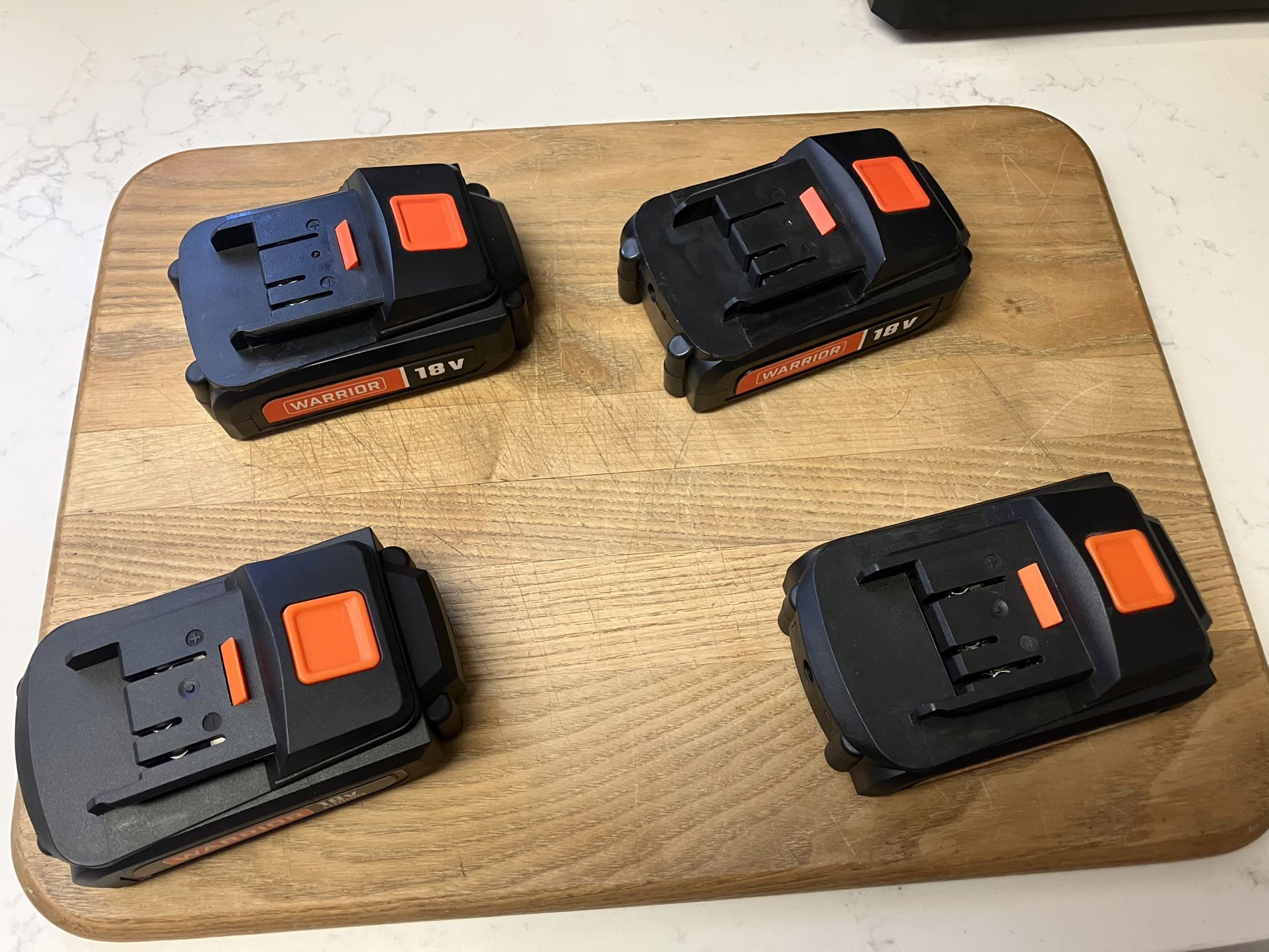 Warrior 18V Lithium Batteries (4 Pack)