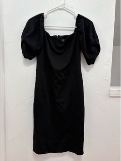 New York & Company Black Puff Sleeve Dress – Size S