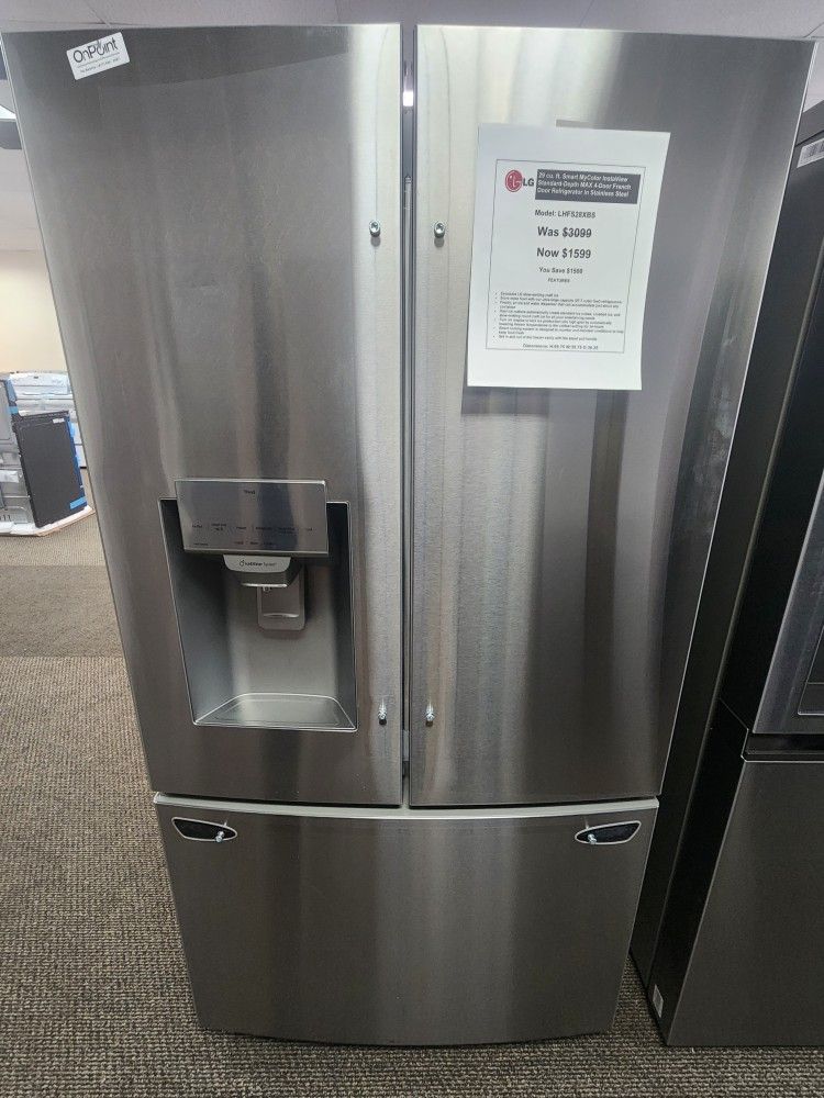 29 cu. ft. Smart MyColor InstaView Standard-Depth MAX 4-Door French Door Refrigerator in Stainless Steel