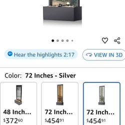 Alpine Corporation Mirror Waterfall Fountain with Stones and Lights - Zen Indoor/Outdoor Decor for Office, Living Room, Patio, Entryway - 72 Inches