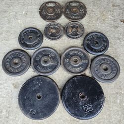 130lb Standard 1inch Weight Plate Set 