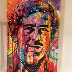 Hand painting Pablo Escobar