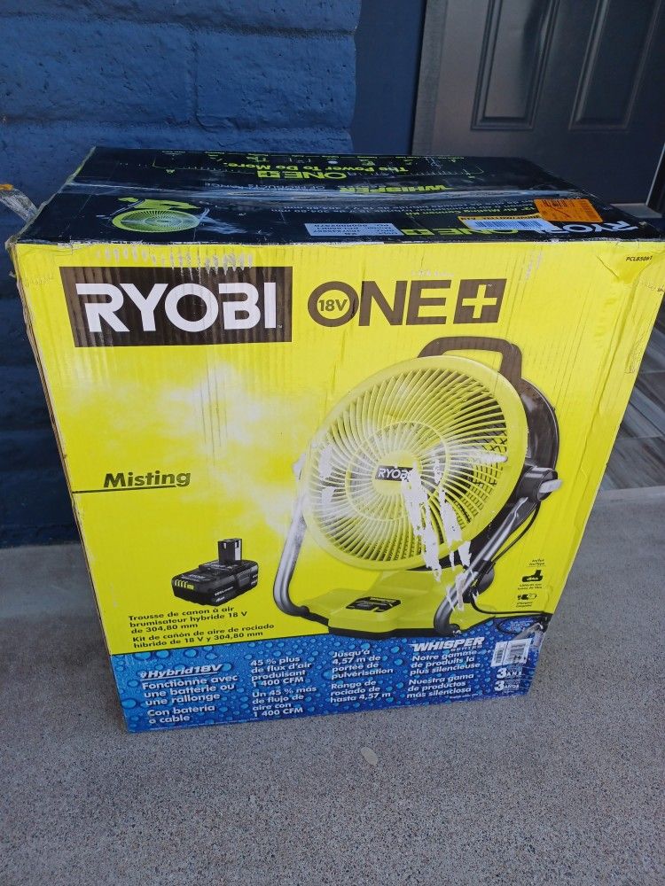 MISTING FAN RYOBI 18V