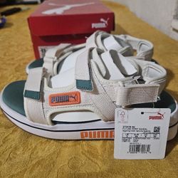 Puma Future Rider Sport Sandals Women's Size 6 Shoes Beige Hook And Loop   