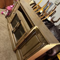 Excellent Wood Entertainment Cabinet 