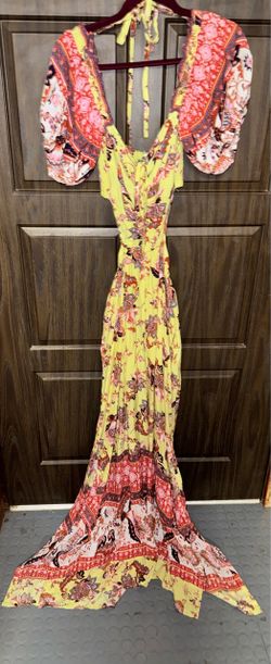 NWT Free People Salsa Combo Floral Wide-Leg Jumpsuit