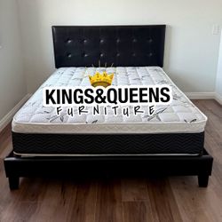 New Queen Bed Frame With Matress 