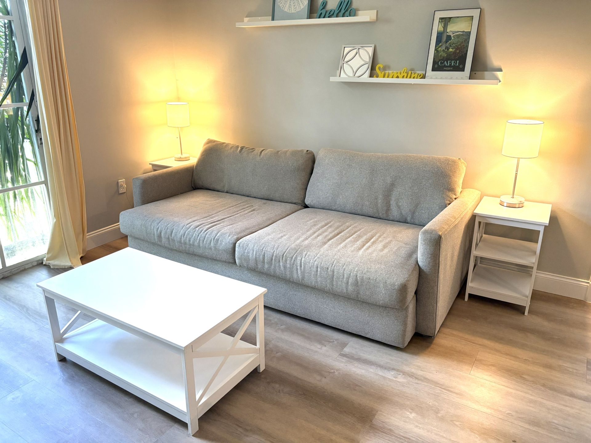 Deep Sofa, Coffee table & 2 End tables ALL $199!