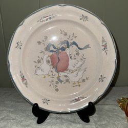 Marmalade Goose Plate 12” And Bowl