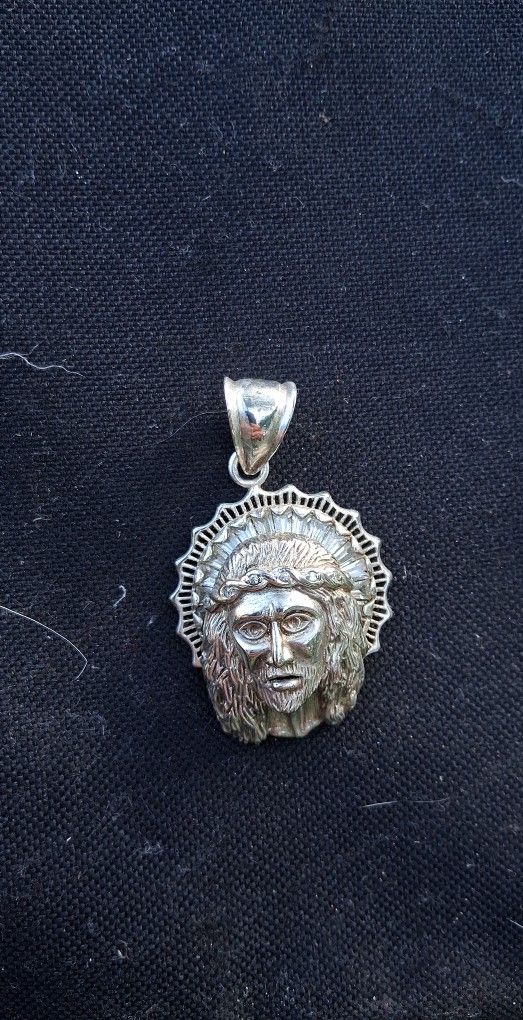 Silver Jesus Pendant