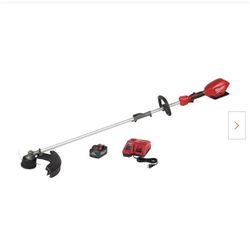 Milwaukee M18 FUEL 18V Lithium-Ion Brushless Cordless String Trimmer with QUIK-LOK Attachment Capability and 8.0 Ah Battery 2.4k (5821)