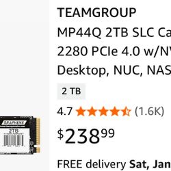 TEAMGROUP MP44Q 2TB SLC Cache Gen 4x4 M.2 