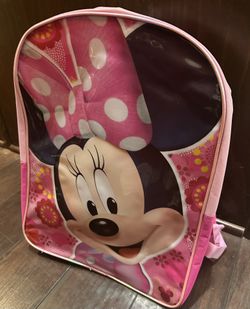 Disney Junior Minnie Mouse Flower 15" Girls Childrens Backpack Book Bag School 
