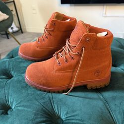 Brand New Timberland 6-Inch Premium Waterproof Boots – Limited Edition Orange Suede