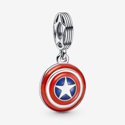 Pandora Marvel The Avengers Captain America Shield Dangle Charm
