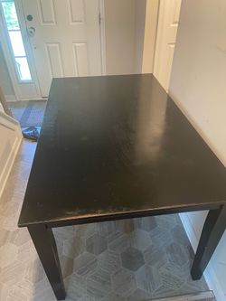 Black wooden table