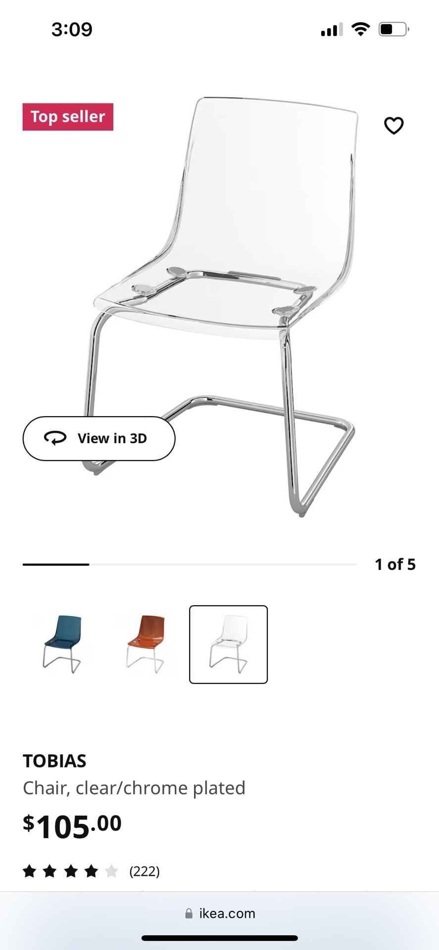Clear IKEA Chair 