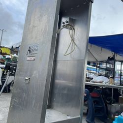 Pop up decontamination shower