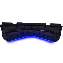 Power Recliner Sectional Sofa 