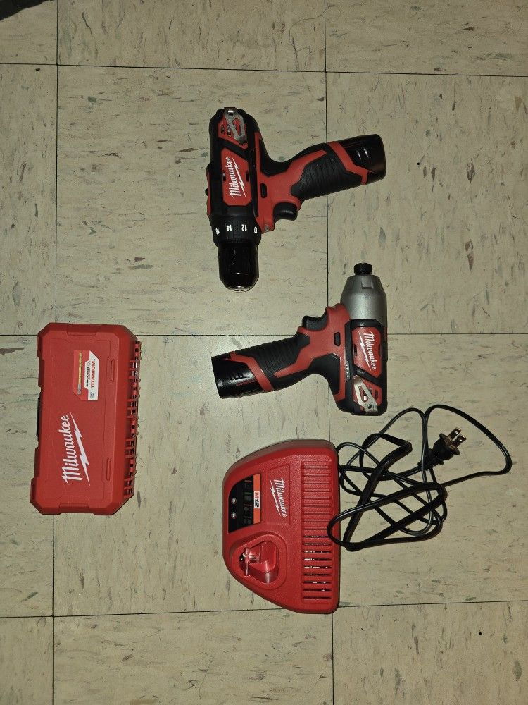M12 Hammer & Impact Drill Set