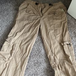 Brandy Melville Kim Cargo Pants Dark Sand 