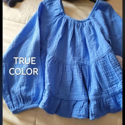 NWT Wonder Nation Tiered Peasant Top Little Girl's Small 6-6X