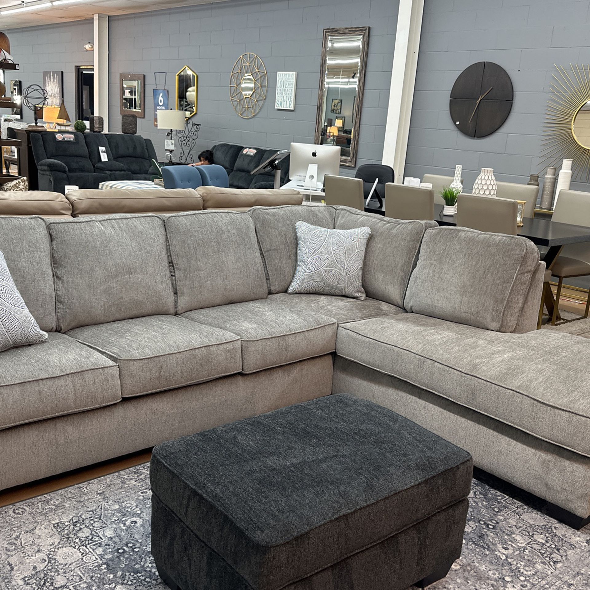 Sectional With Chase! Available In Dark Grey Too
