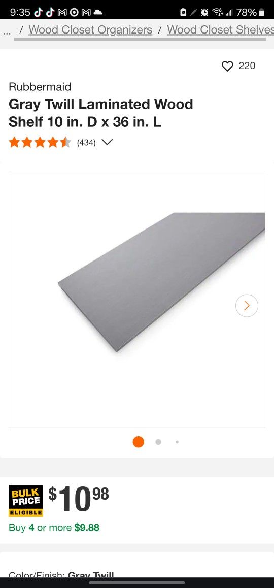 5 New Rubbermaid Shelfs