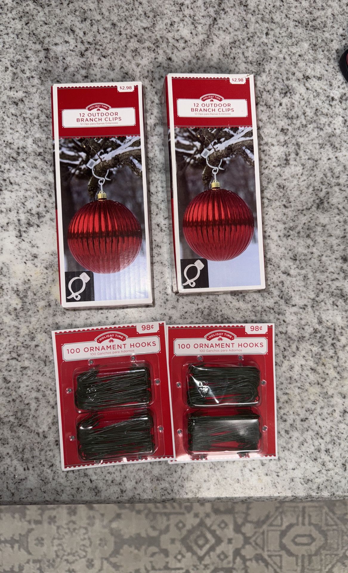 Ornament Hooks And Outdoor Branch Clips