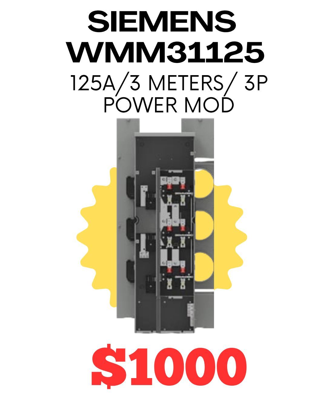 SIEMENS WMM31125 | 125A/3 METER POWER MOD
