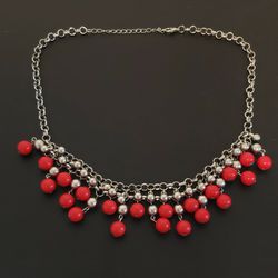 Paparazzi Necklace - Jewelry - Friday Night Fringe Red Bead