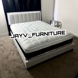 New Queen Bed Frame With Mattress 