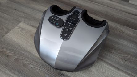 MIKO Foot Massager Machine - Deep Kneading, Shiatsu, Air Compression, and Heat Therapy - Plantar Fasciitis, Diabetics, Neuropathy, Fits Up to Men Size