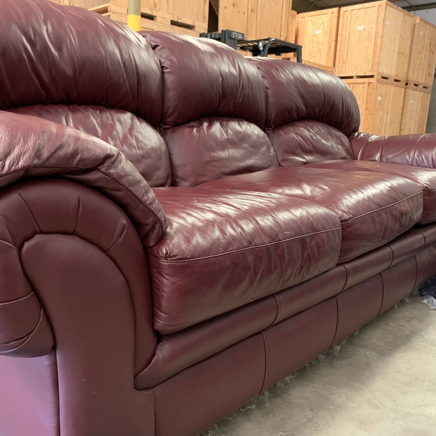 Faux Leather Sofa 