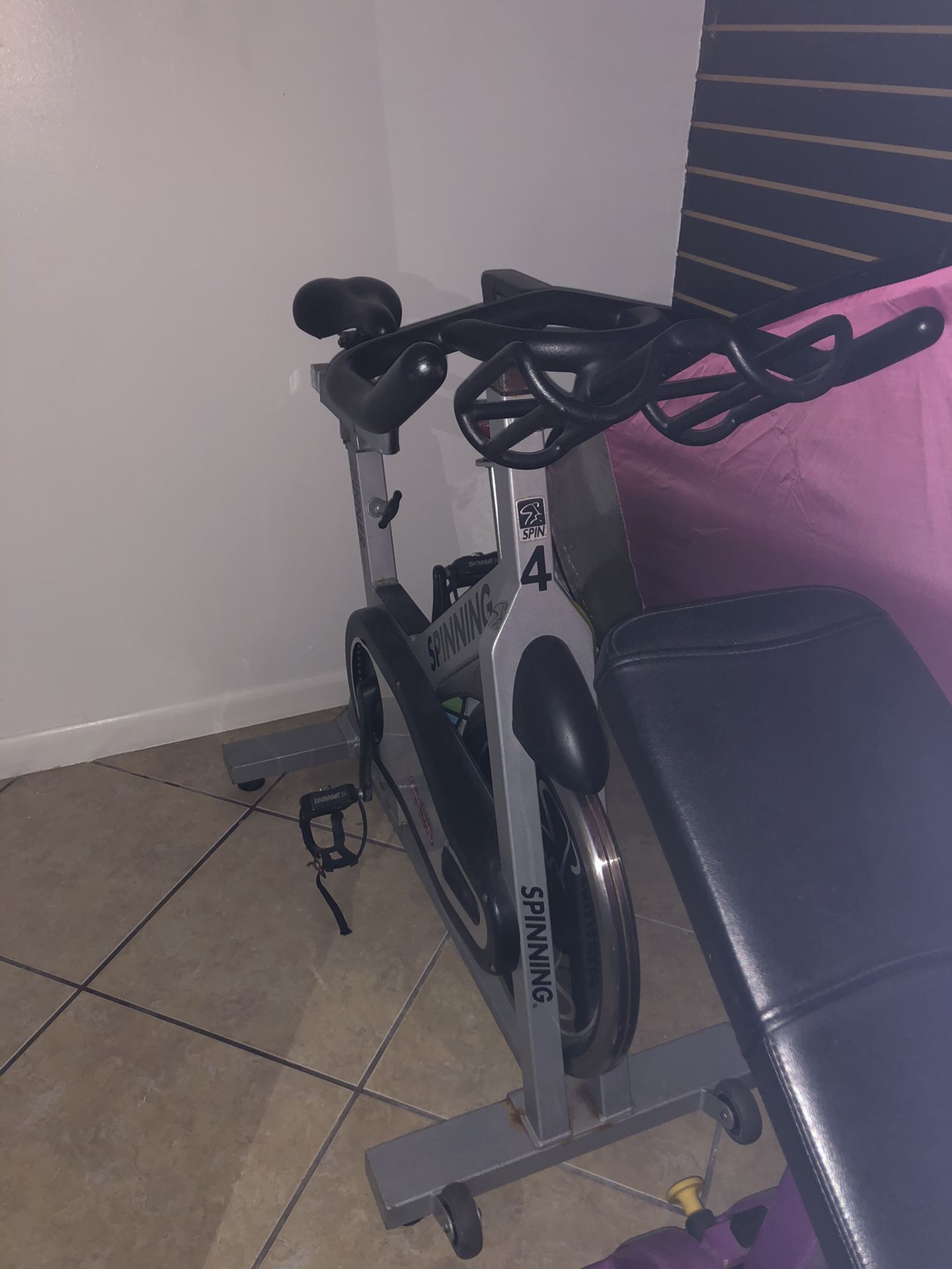 Spinning exercise bike- used- works in perfect condition