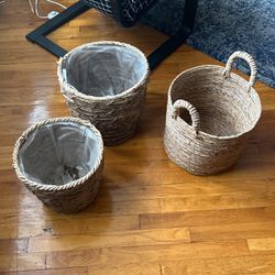 Woven Baskets For Potted Plants