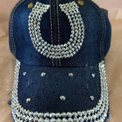 Rhinestud Horseshoe Ball Cap NEW!!