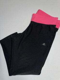 Adidas Climalite: Pink & Black Yoga Capri Athletic Leggings (Medium)