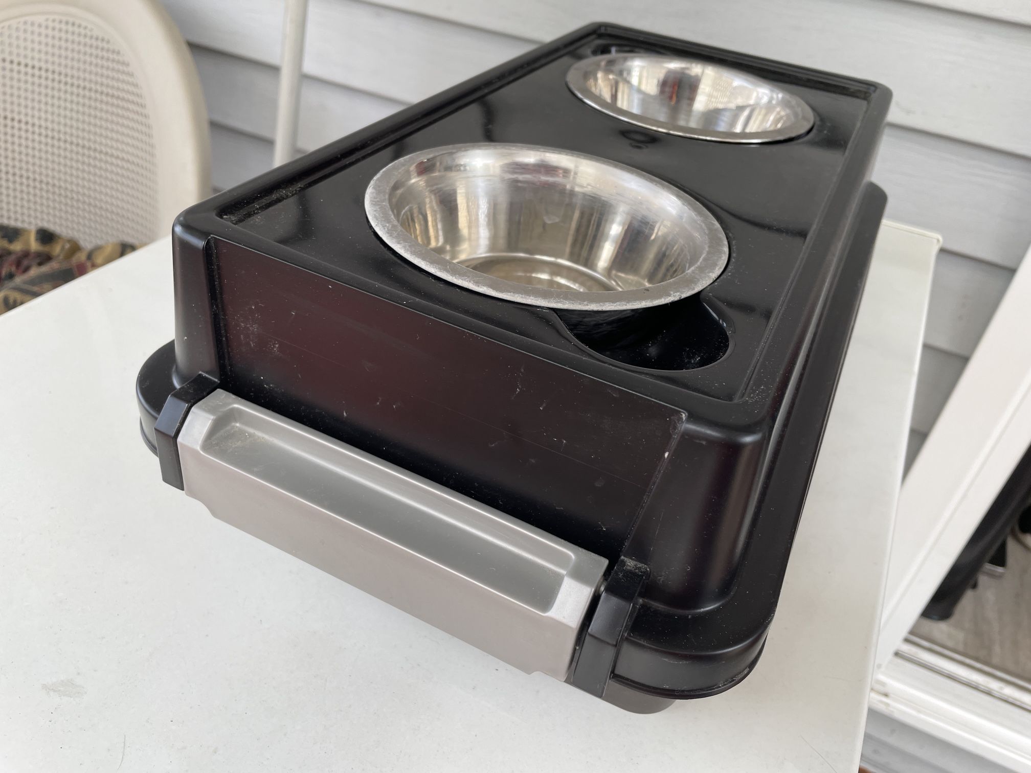 Small Dog Dry Food Feeder With Storage