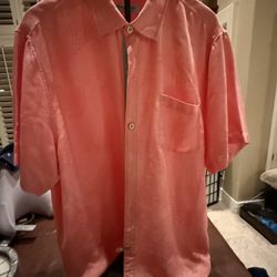Salmon Colored Tommy Bahama Shirt XL
