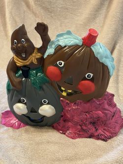 Hand Painted Pumpkin With Ghost 