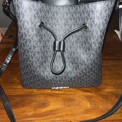 Michael Kors Signature Logo Black Crossbody Bag